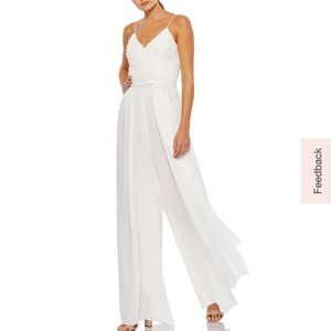 Mac Duggal Flowy Faux Wrap Jumpsuit